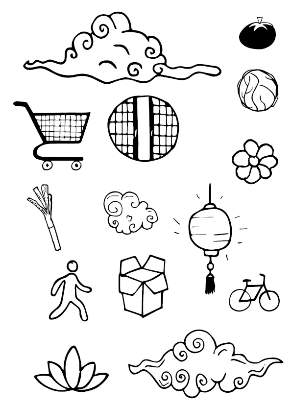 Iconen in Japanse stijl