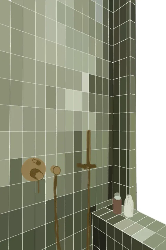 Ontwerp van een badkamer